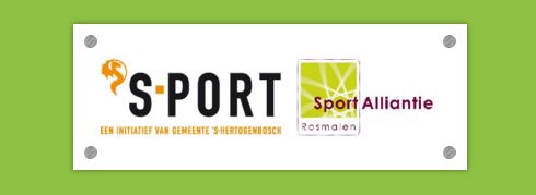 Sponsorafbeelding van S-PORT en Sport Alliantie Rosmalen.